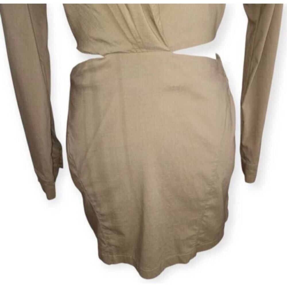 LULU'S KHAKI CUTOUT MINI DRESS SZ.M EUC. - Picture 4 of 8